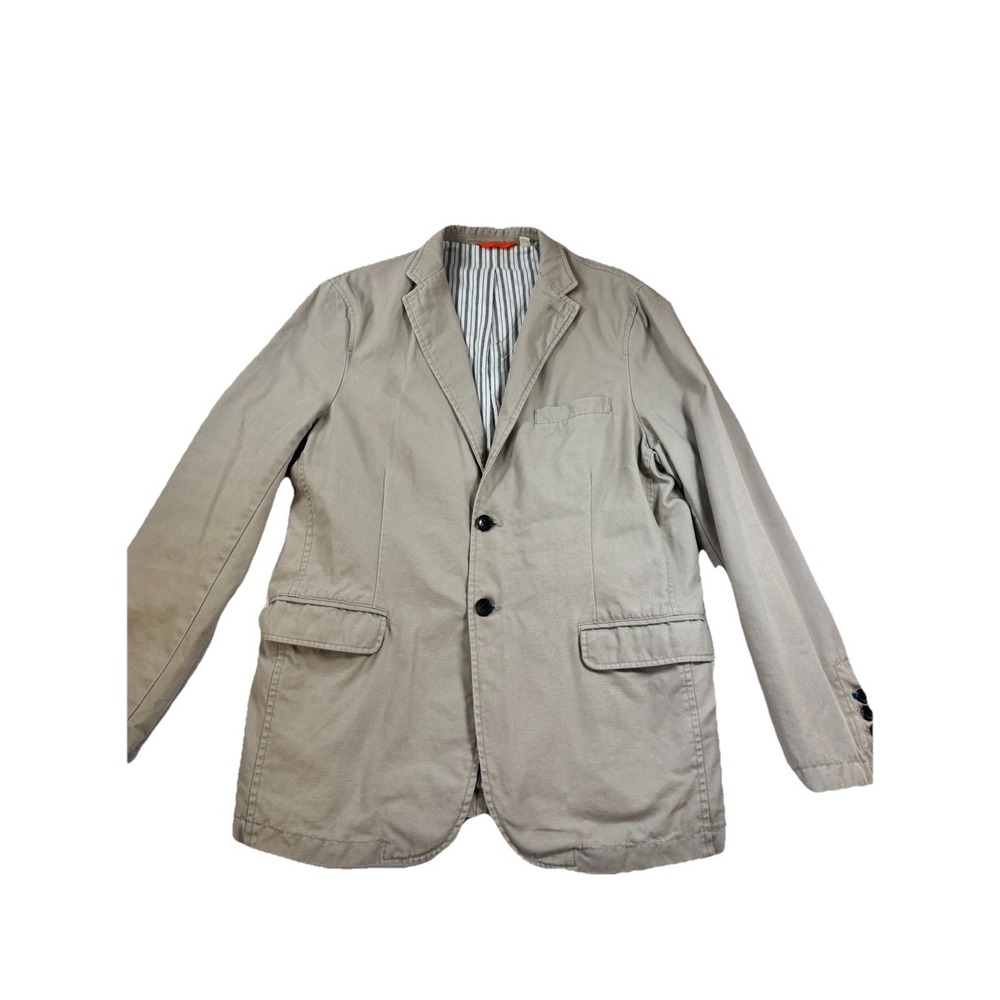 Boden Mens 42R Cotton Sport Coat 2 Button Jacket Smart Casual Khaki Preppy‎